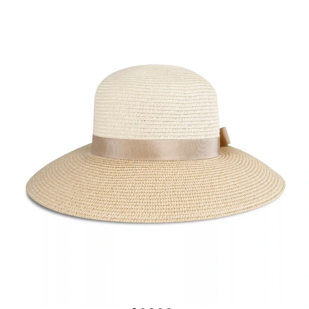 Draper James wide brim straw floppy hat